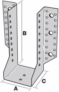 Estribos de alas exteriores. Herraje estructural para vigas Simpson Strong Tie.