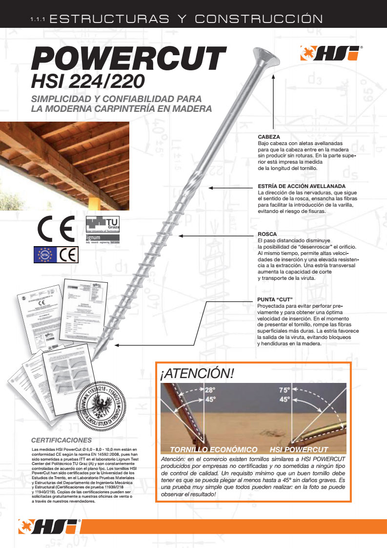 TORNILLO AUTOPERFORANTE MADERA, MADERA -ALUMINIO