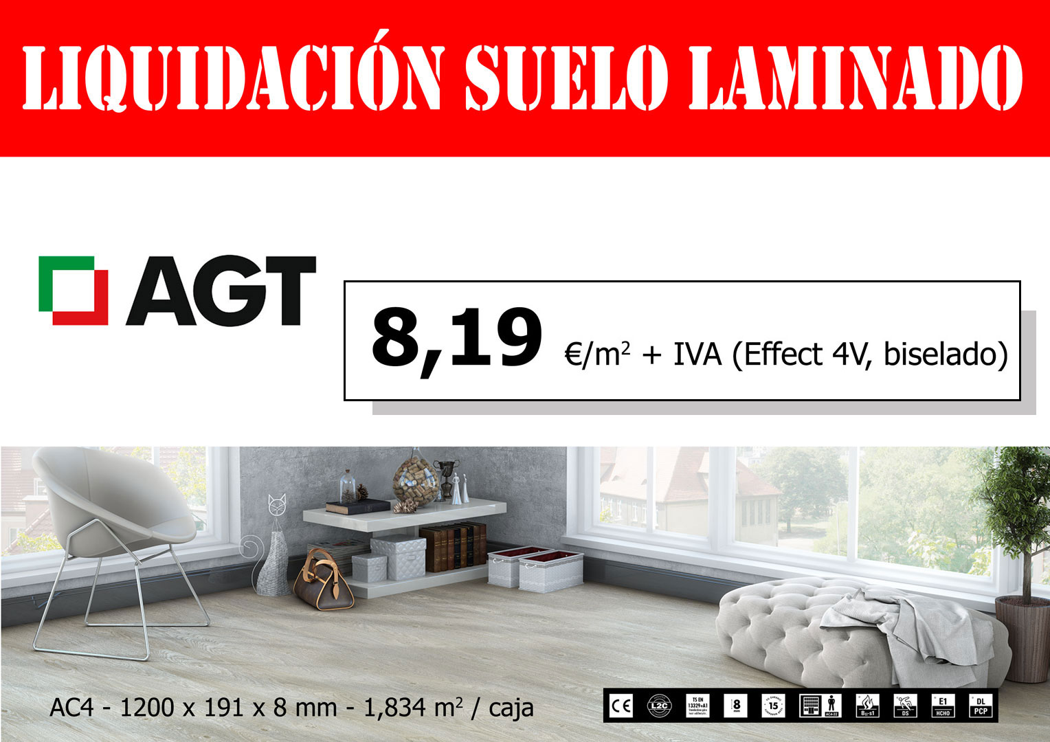 Oferta liquidacion suelo laminado