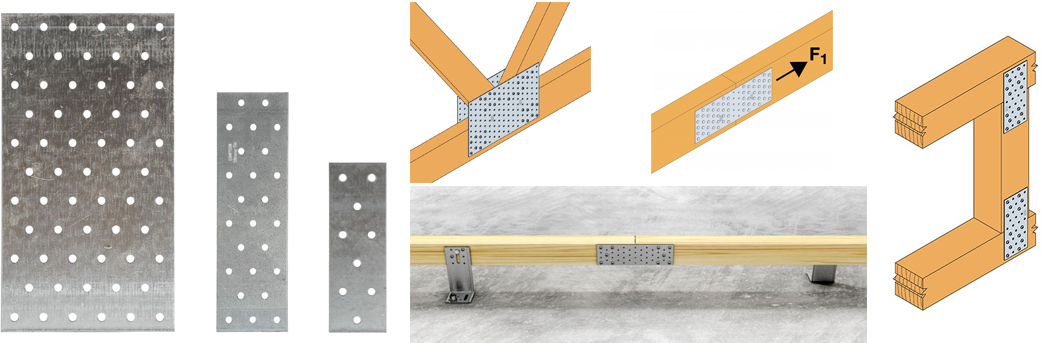 Placas Perforadas. Herraje estructural para vigas Simpson Strong Tie.