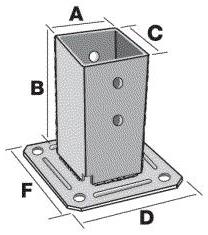 Piés de Pilar. Herraje estructural para vigas Simpson Strong Tie.