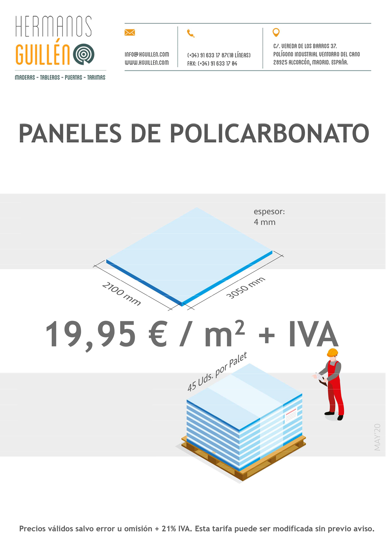 Paneles de Policarbonato Solido