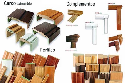 Cercos molduras y rodapie rechapados sobre MDF