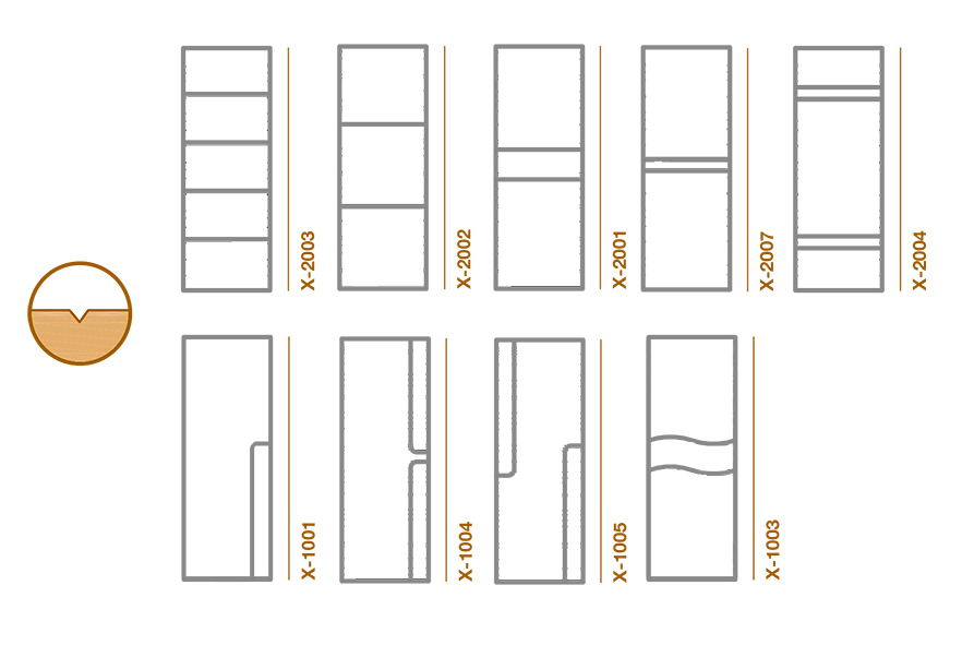 Puertas laminadas fresados